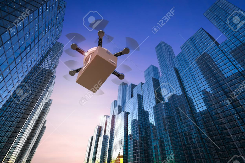 75716101-3d-rendering-delivery-drone-flying-in-urban-city